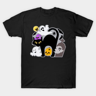 Happy Halloween Black Cat T-Shirt